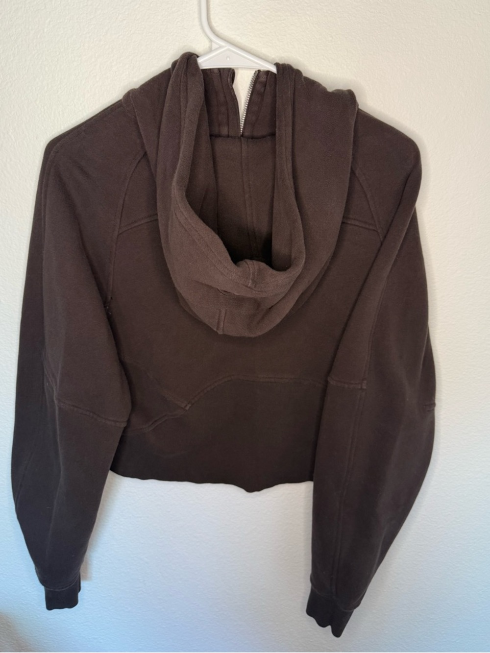 Lululemon Cropped Half-Zip Hooded Scuba Espresso XS/S - Picture 3 of 5